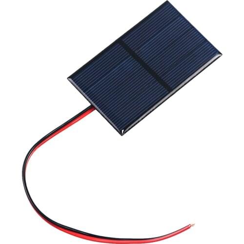 1PCS 2V 300mA Solar Panel With 30CM Wire Mini Solar System DIY For Battery Cell Phone Charger