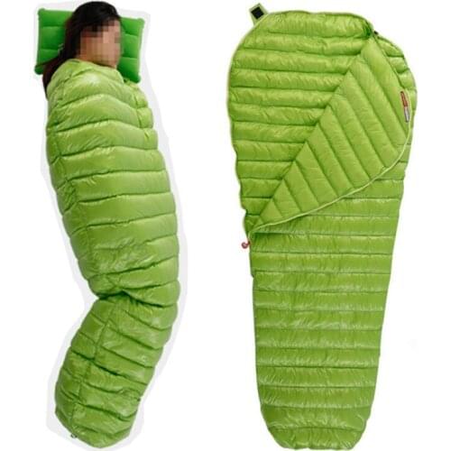 New Outdoor Camping Ultralight 95% Goose Down Mummy Sleeping Bag Three-Season Down Sleeping Bag Outdoor Lazy Bag
