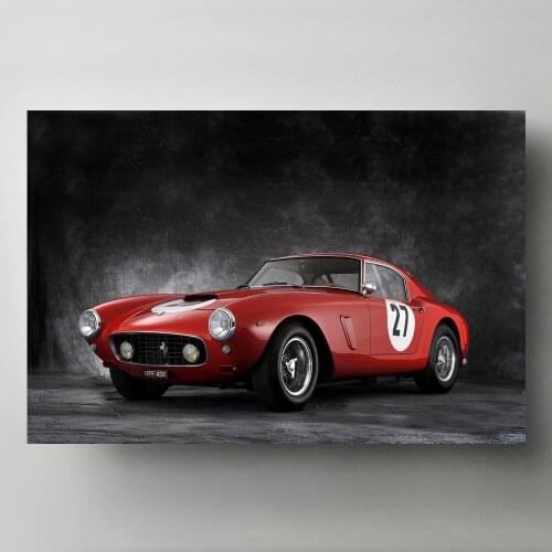 Supercar Posters Ferraris 250 GT Berlinetta Retro Car Picture Print in Canvas Paintings Wall Art for Home Room Decor