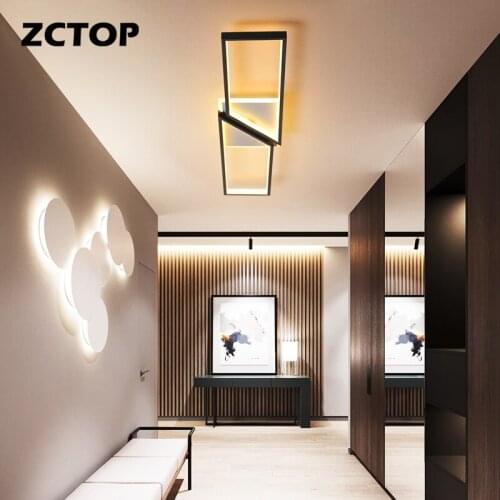 Black Modern LED Ceiling Lights Living Room Bedroom Corridor Aisle Lights Cloakroom Home Indoor Lighting L120cm Ceiling Lamps