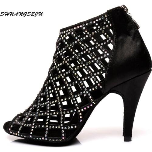Dance Shoes for Latin Dance Women Shoes Professional Girls Ballroom Dance Ladies Tango Salsa 6/7.5/8.5/9/10cm Heel Dancing Shoes