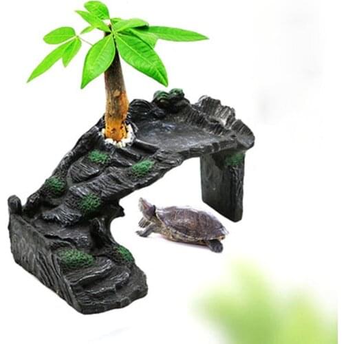 Aquarium Decoration Resin Turtle Reptile Platform Climb Ramp Tank Water Aquatic Fish Tank Aquarium Ornament Decor