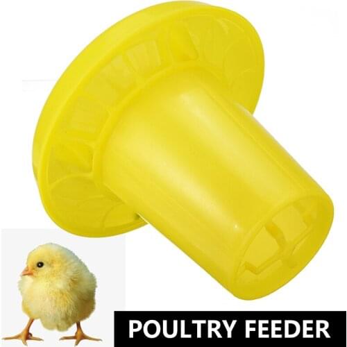 1pc Chicken Feeding Bucket 1kg Chicken Feed Bucket For Pigeons Birds Poultry Plastic Chick Quail Feeders