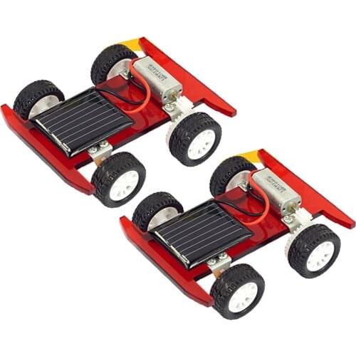 2pcs Assembled Solar Power Car Model Science Technology Educational Toy Gift