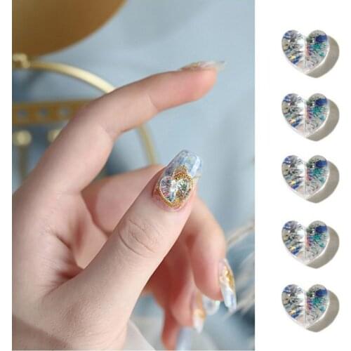 8 pcs color resin shell nail art mermaid three-dimensional Nail jewelry aurora fairy Varnish Soak Off UV Nail Polish Lacquer