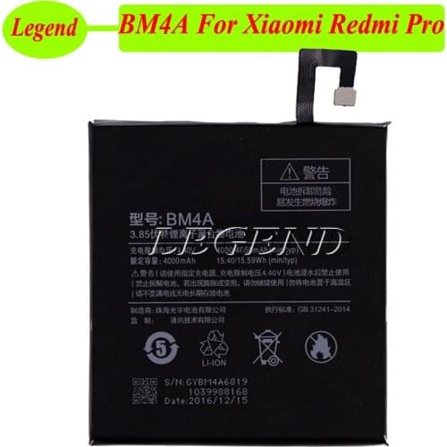 4050mAh BM4A Battery For Xiaomi Redmi Pro Batterie Bateria Accumulator AKKU Hongmi Redrice pro