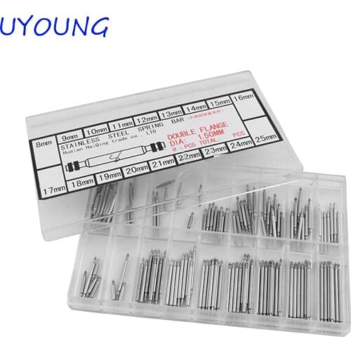 Watch accessories 1.5 thick Leather Watchband steel bracelet ear boxed table connecting shaft spring shaft raw ear rod