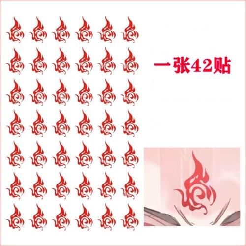 Anime Tattoo Scum Villain Self Saving System Luo Binghe Sticker Cosplay Prop