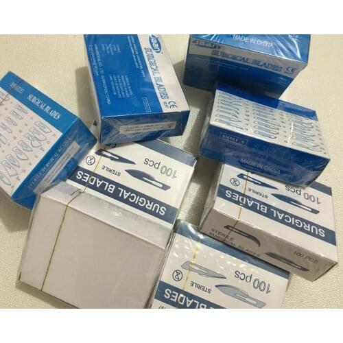 Free Shipping 100pcs/Box Dental medical Surgical Scalpel Blades 10 types to choose