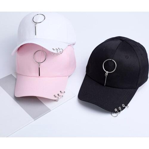 2018 new style hot selling iron ring zipper Hats Baseball cap adjustable unisex unisex style