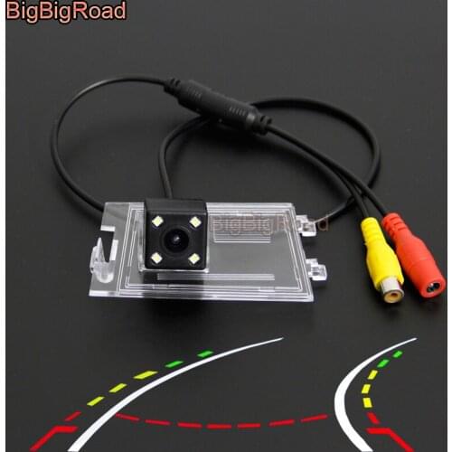 BigBigRoad Car Intelligent Dynamic Tracks Rear View Backup CCD Camera For Jeep Compass Liberty Grand Cherokee Patriot 2011-2015