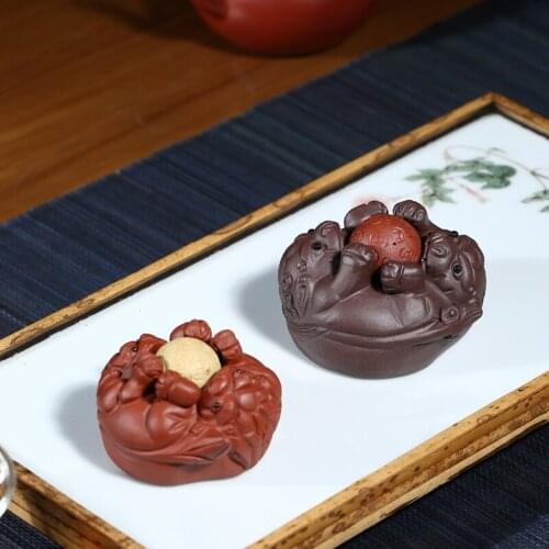 Chang tao 】 yixing undressed ore recommended tea pet furnishing articles zhu purple clay mud lucked out a single price