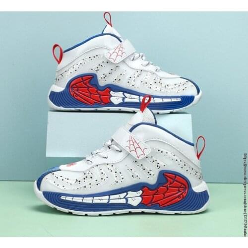 Disney Children Boys Basketball Shoes SpiderMan Soft Non-Slip Kids Sneakers Unisex Girls Sport Shoes Outdoor Boy Trainer Basket