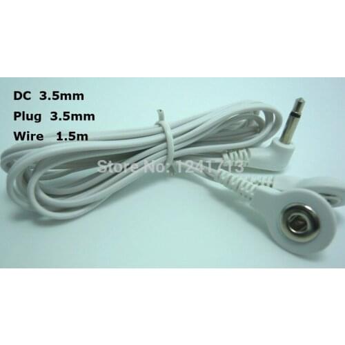 DHL Freeshipping 200pcs/lot 2 in 1 DC head 3.5mm electrode wire/cable plug 3.5mm for tens ems digital therapy machine