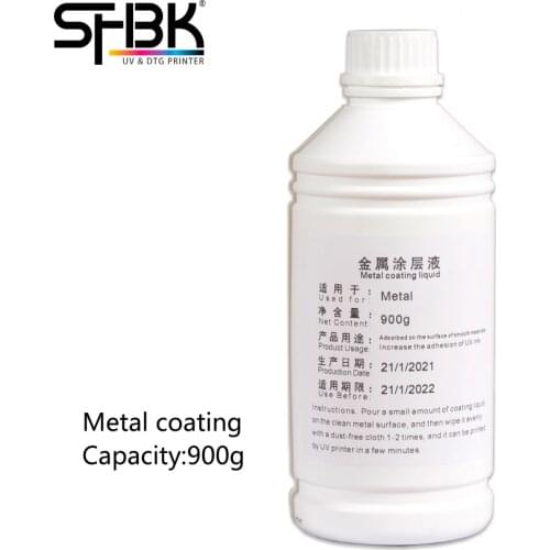 Add before printing on UV printer Metal material coating liquid help ink adhesion to Metal the ink will not fall will not fade