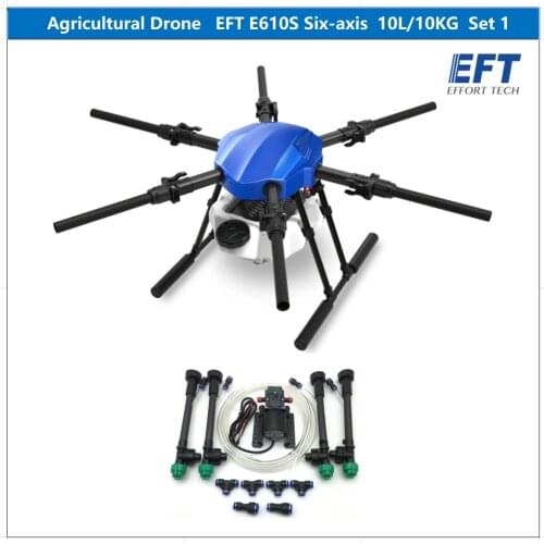 EFT new upgrade 610S E610S EFT610S 10L 10KG agricultural spray drone frame six-axis waterproof folding drone system UAV