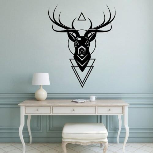 Geometric Deer Wall Decals Art Wall Stickers For Living Room Vinyl Wall Decal Stickers Mural Vinyl Removable FB-78