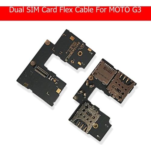 Dual/Single Sim Card Flex Cable For Motorola MOTO G3 SIM Card Tray Flex For XT1540 Memory Card Slot Flex Ribbon Replacement