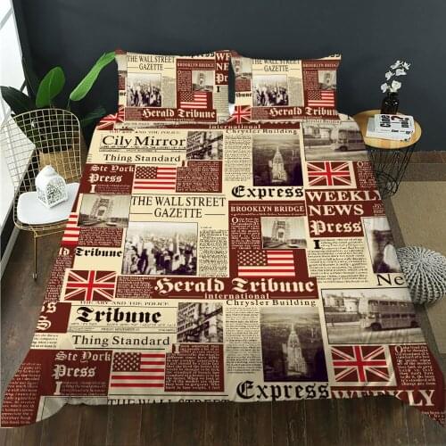 Popular Geometry Splicing Pattern flag Bedding Set Pillow Case full Queen king Size 2/3pcs Duvet Cover Comforter Bedclothes