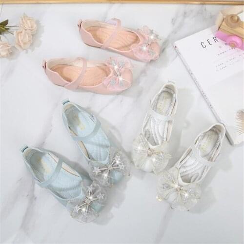 Girls Sandals Summer 2021 New Korean Version Of The Bow Princess High-Heeled Student Shoes