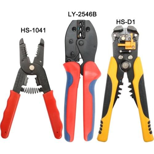LY-2546B crimping pliers 2.5-6 mm2 14-10AWG cable connector for solar kit HS-D1 wire stripping cutting tools