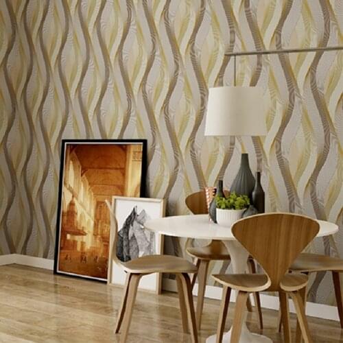 Fashion PVC Black White Silver Striped Wallpaper 3D Modern Living room Waterproof Vinyl Textured Stripe Wall paper Rolls
