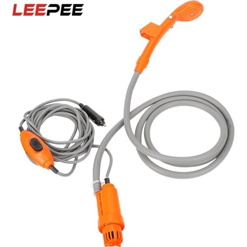 Car Washer with Cigarette Lighter Cleaning Tool DC 12V Portable Car Shower Outdoor Camping Travel Shower Car Washing