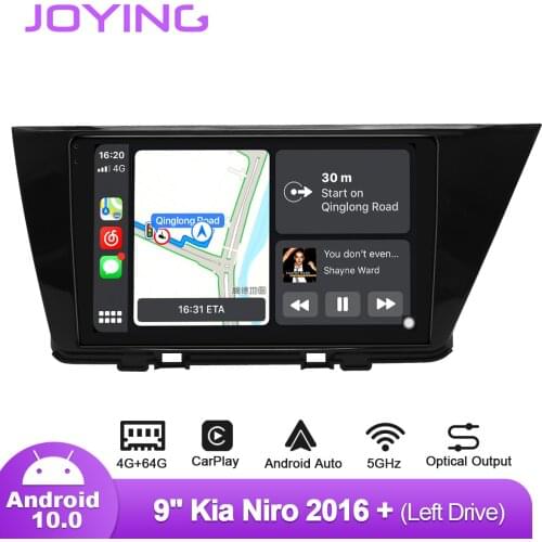 Joying 1 din Android 10 Car Radio Stereo 9 Inch Car Multimedia Player For Kia Niro 2016+ Support Bluetooth OBD2 Back-Up Camera