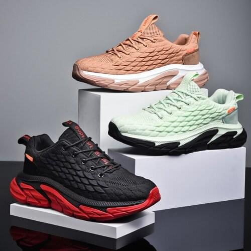 Male sneakers Air Mesh High Quality Shoes Black Green Basketball Fashion Breathable Comfortable Cushioned Running Shoes For Men