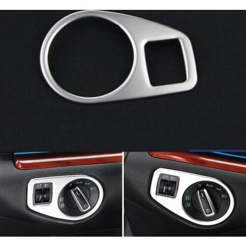 YAQUICKA Car Interior Front Head Light Lamp Adjust Switch Button Frame Trim Styling Sticker For VW Sharan 2013 2014 2015 2016
