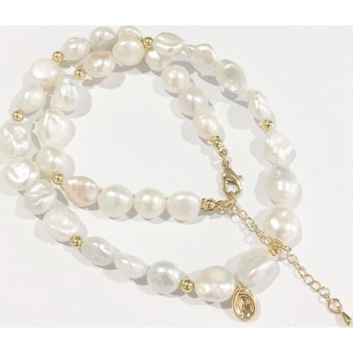 Boho Fashion Jewelry Gothic Collar Necklace Wax Cord Metal Link Pearl Beads Earthy Collares Necklace Women Accessories