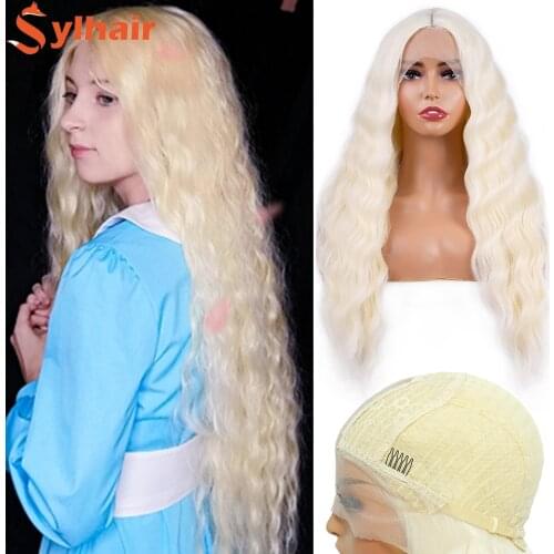 Sylhair 30'' Wigs Lace Front Wigs Wavy Wigs 613 Wigs Wave Lace Front Synthetic Wigs For Women