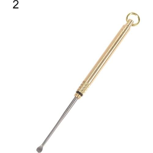 Portable Titanium Alloy Ear-pick Ear Spoon Toothpick with Waterproof Brass Case Wax Remover Pick Earpick Clean Ears Wax Removal