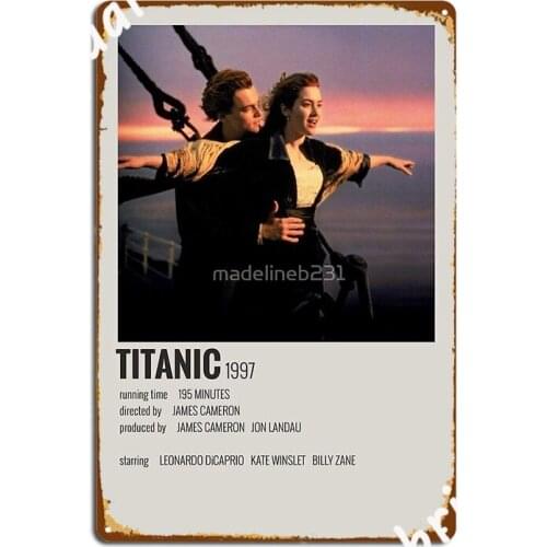 Titanic Movie Poster Metal Sign Cinema Living Room Vintage Kitchen Painting Décor Tin Sign Posters