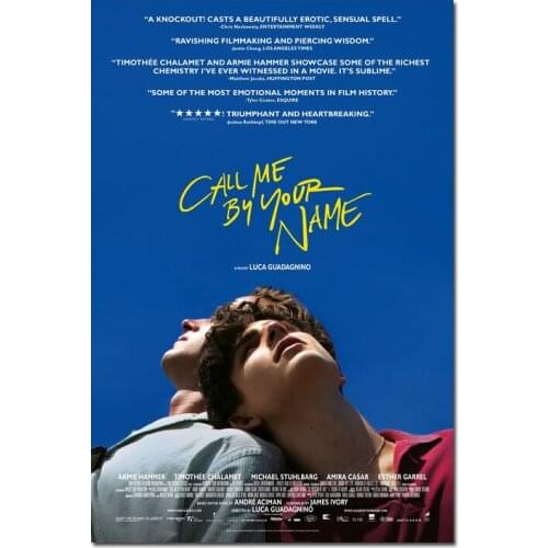 Call Me By Your Name Movie Luca Guadagnino Armie Hammer Poster Art Prints Silk Canvas For Wall Pictures Room Decoration-001