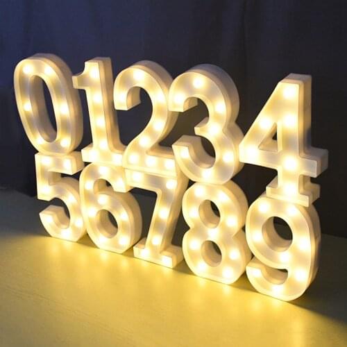 DIY LED Letters 26 English 0-9 Digital Number Creative Luminous LED Letter Night Light Christmas Wedding Birthday Party Decor