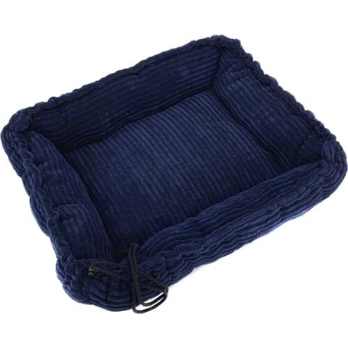 Collapsible Cotton Corduroy Fleece Dog Bed Pet Bed for Cats and Dogs Breathable Super Comfy Pet Mats