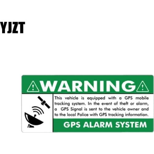 YJZT 15CM*6.4CM Interest WARNING DPS ALARM SYSTEM Car Window Reflective Decal C1-7603