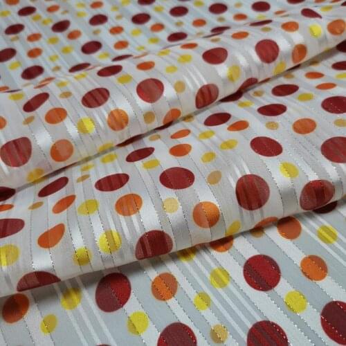 Print Metallic Dress Fabric Jacquard Chiffon Craft Scarf Tilda Ribbon Dropping Glossy DIY Sewing Fabric