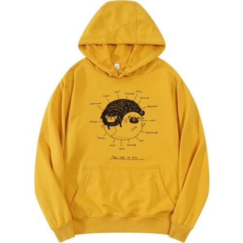 Tao of pug dog mom pure cotton hoodies women oversized sweatshirt woman streetwear hoody woman jacket sweater women clothes new