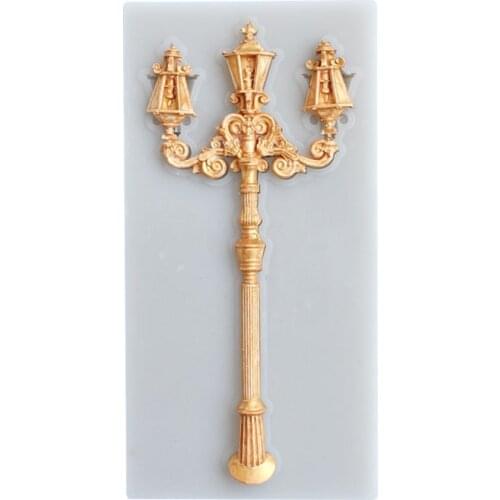 Street lamp silica gel jelly decoration tool DIY paste chocolate mold cake jelly clay decoration baking tool