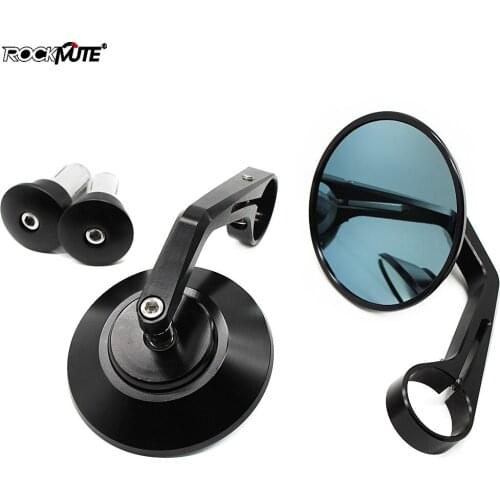 Universal Motorcycle Mirror Aluminum Handlebar End Rearview Side Mirrors Cafe Racer For Honda CB300F CB500X CB900F Monkey NC700