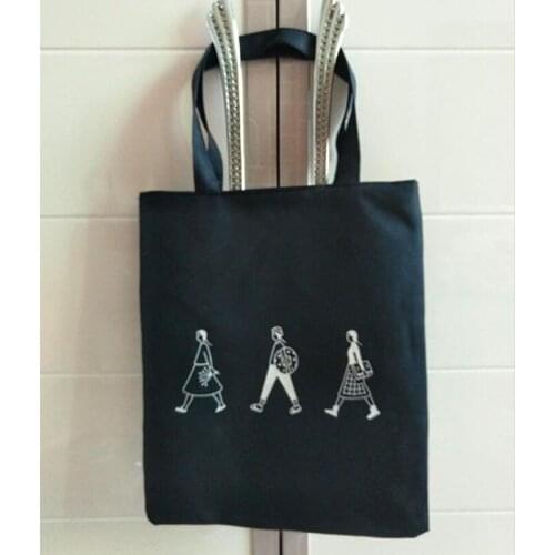 Women Shoulder Bag Fashion Canvas Print Cartoon New Summer Korean Fabric Tote Bag