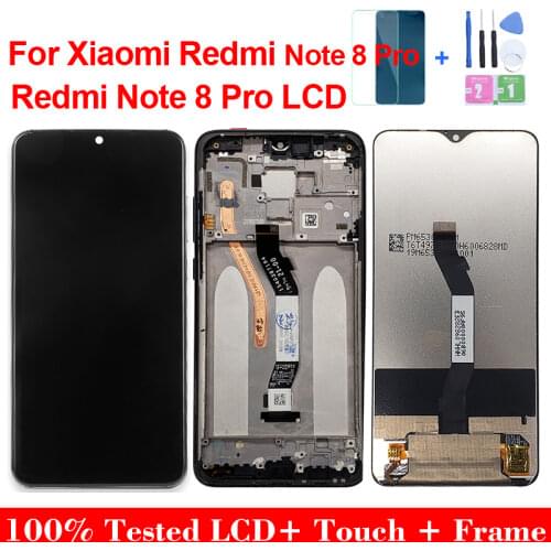 6.53" Original LCD For Xiaomi Redmi Note 8 Pro LCD Display Screen+Touch Screen Digitizer With Frame For Redmi Note 8 Pro LCD