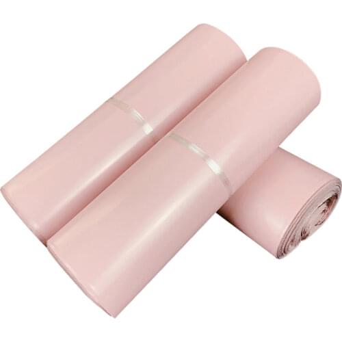 100Pcs/Lot Light Pink Poly Mailer Plastic Shipping Bags Waterproof Mailing Envelopes Self Seal Post Bags Thicken Courier Bags