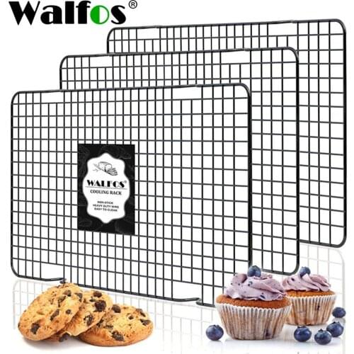 WALFOS Stainless Steel Nonstick Cooling Rack Cooling Grid Baking Tray For Biscuit/Cookie/Pie/Bread/Cake Baking Rack Hot Sale
