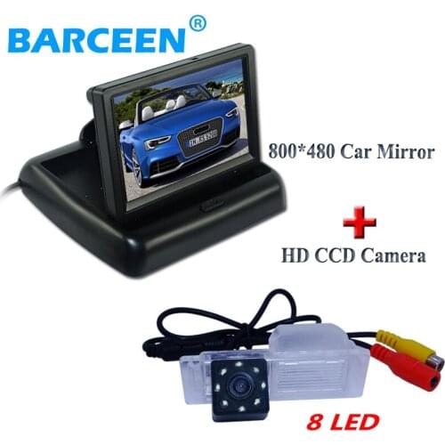 Car back up camera bring waterproof function+8 led with 4.3" lcd Foldable car screen monitor for Chevrolet Cruze hatchback