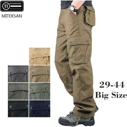 MITEKSAN 2020 Men Cargo Pants Hip Hop Joggers Casual Military Pocket Outdoor Streetwear Trousers Pantalones Hombre Sweatpants