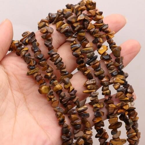 Natural stone Beads irregular Shaped Tiger Eye Stone crystal gravel Beaded For Jewelry Making DIY Bracelet Necklace Accessories