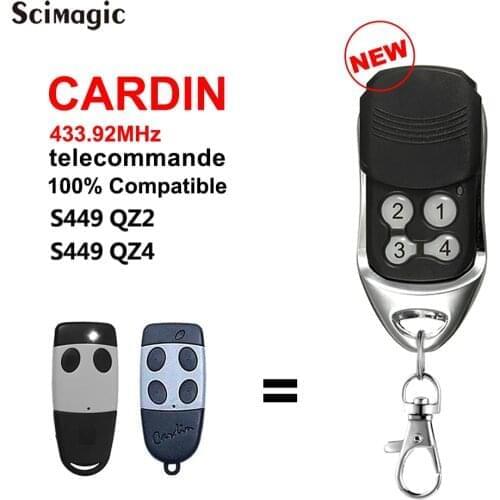 Cardin 433.92mhz Rolling code Remote Control replacement Cardin S449 QZ2 QZ4 Garage Door Opener 433mhz